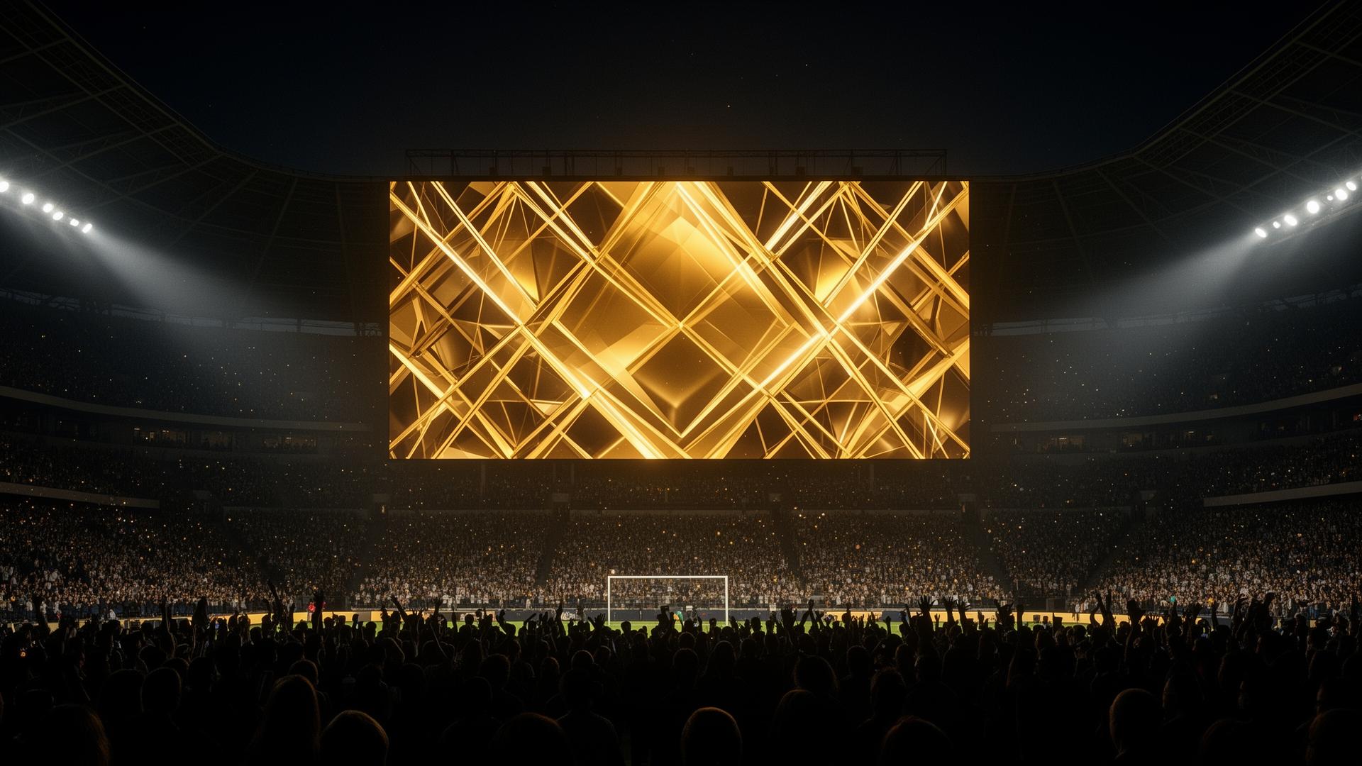 Stadium jumbotron displaying a STAYDIUM-powered activation
